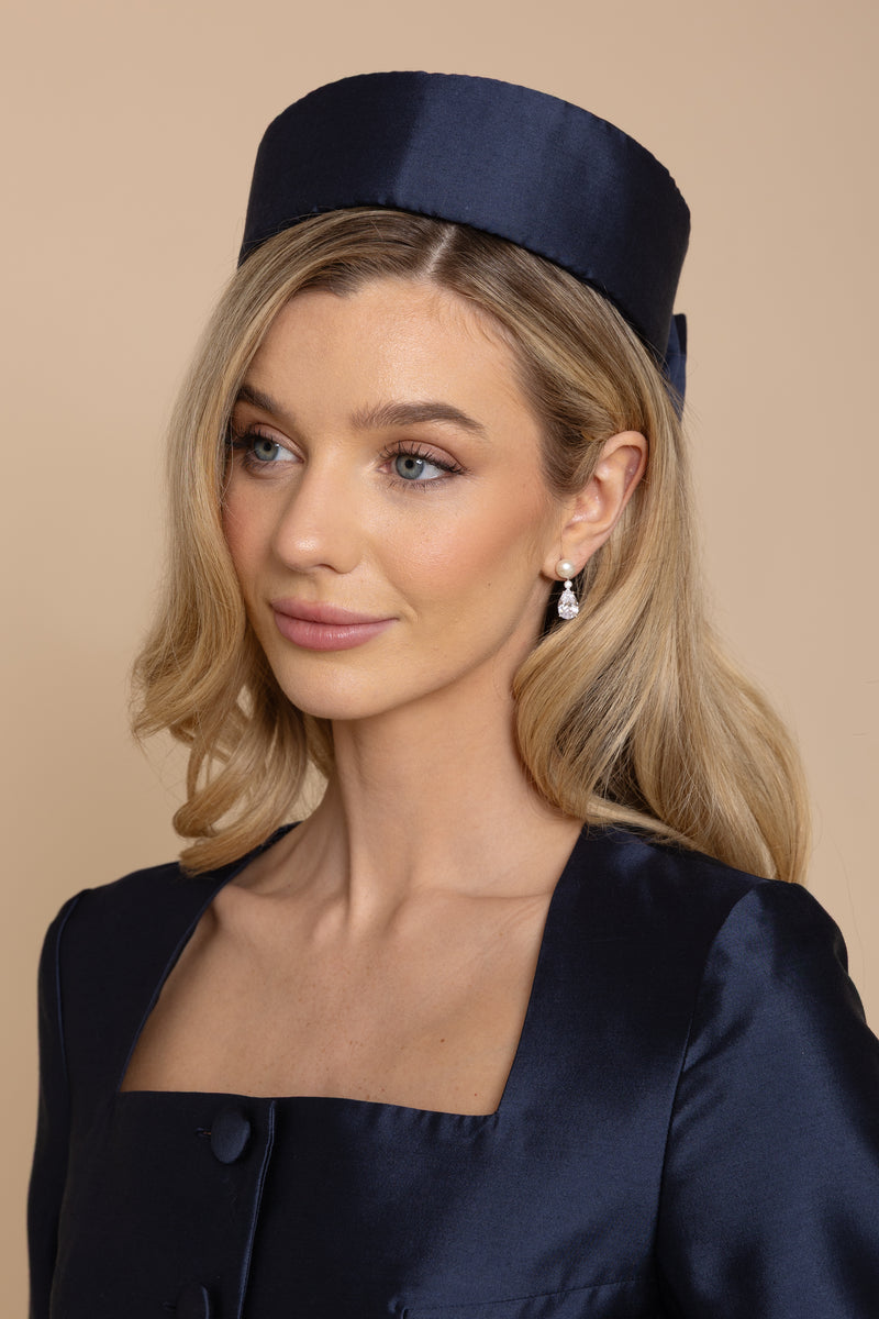 ★SCULPTOR★ Marine Pillbox Hat Navy SC25S607NA StudioSession-