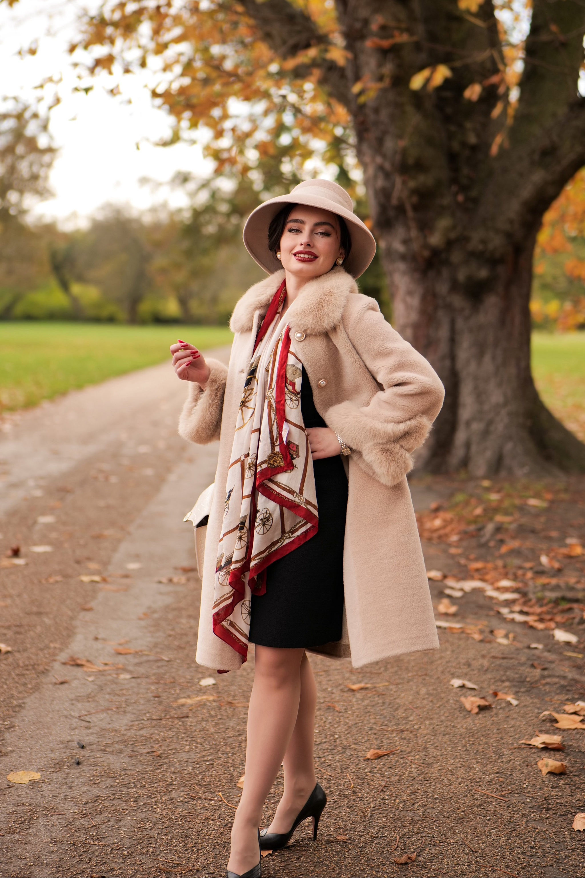 Monroe' Wool and Faux Fur Teddy Coat in Cammello | Santinni