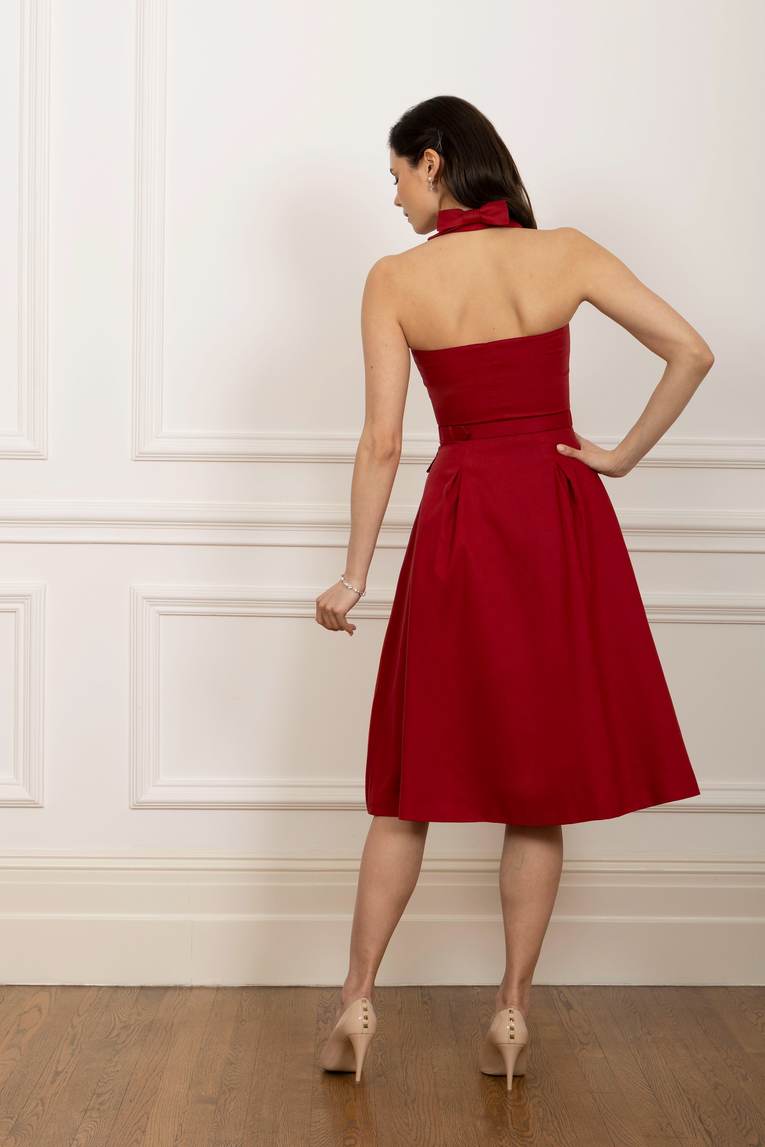 halterneck linen dress Ada Halterneck Linen Dress |