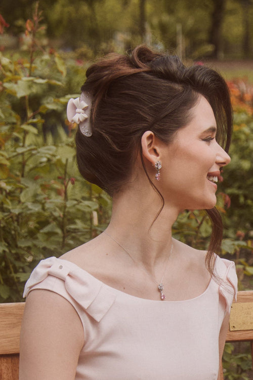 'Sweetie' Bow and Crystal Hair Claw Clip
