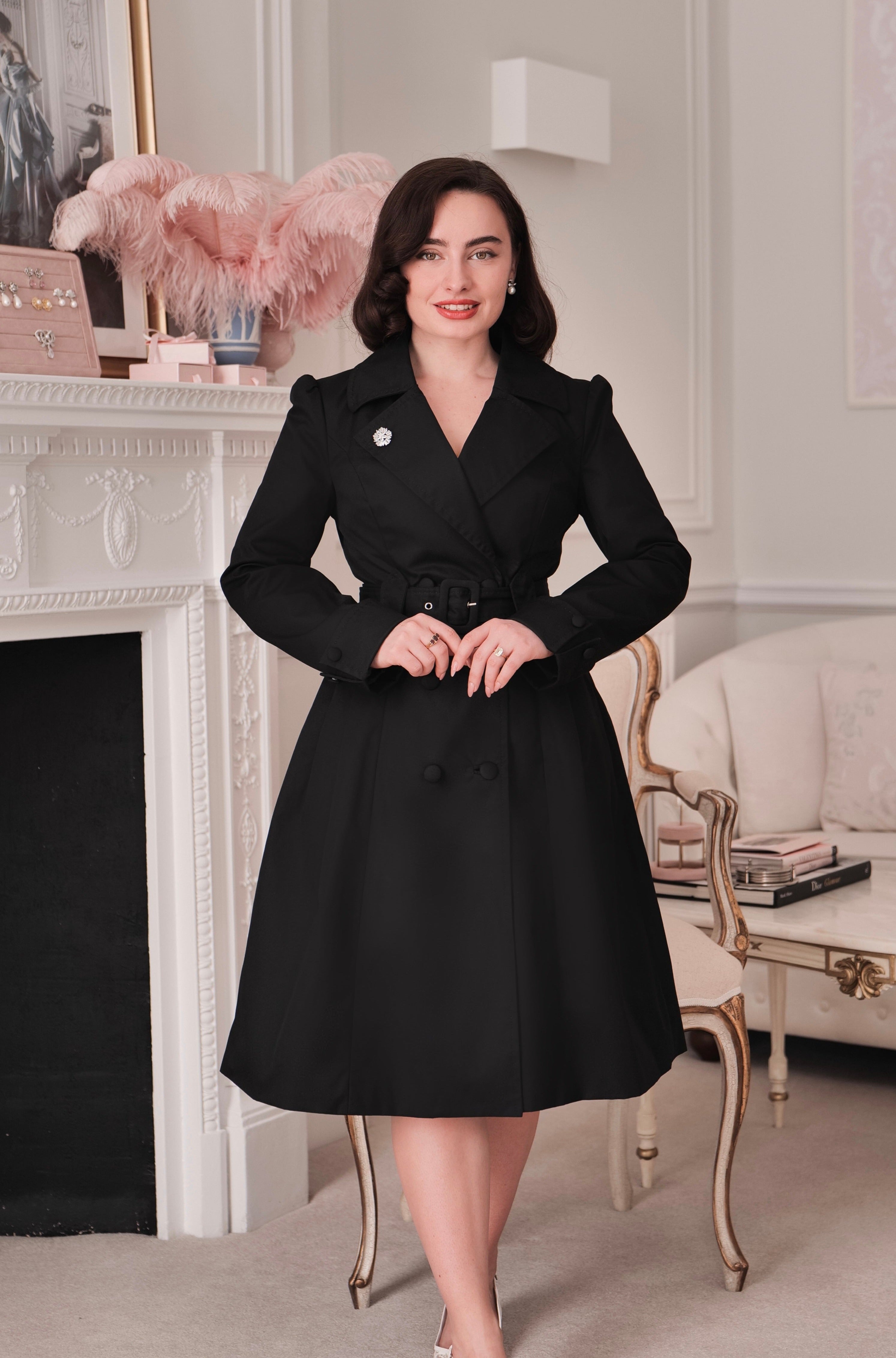 dress black coat Fontaine Coat Dress - Black