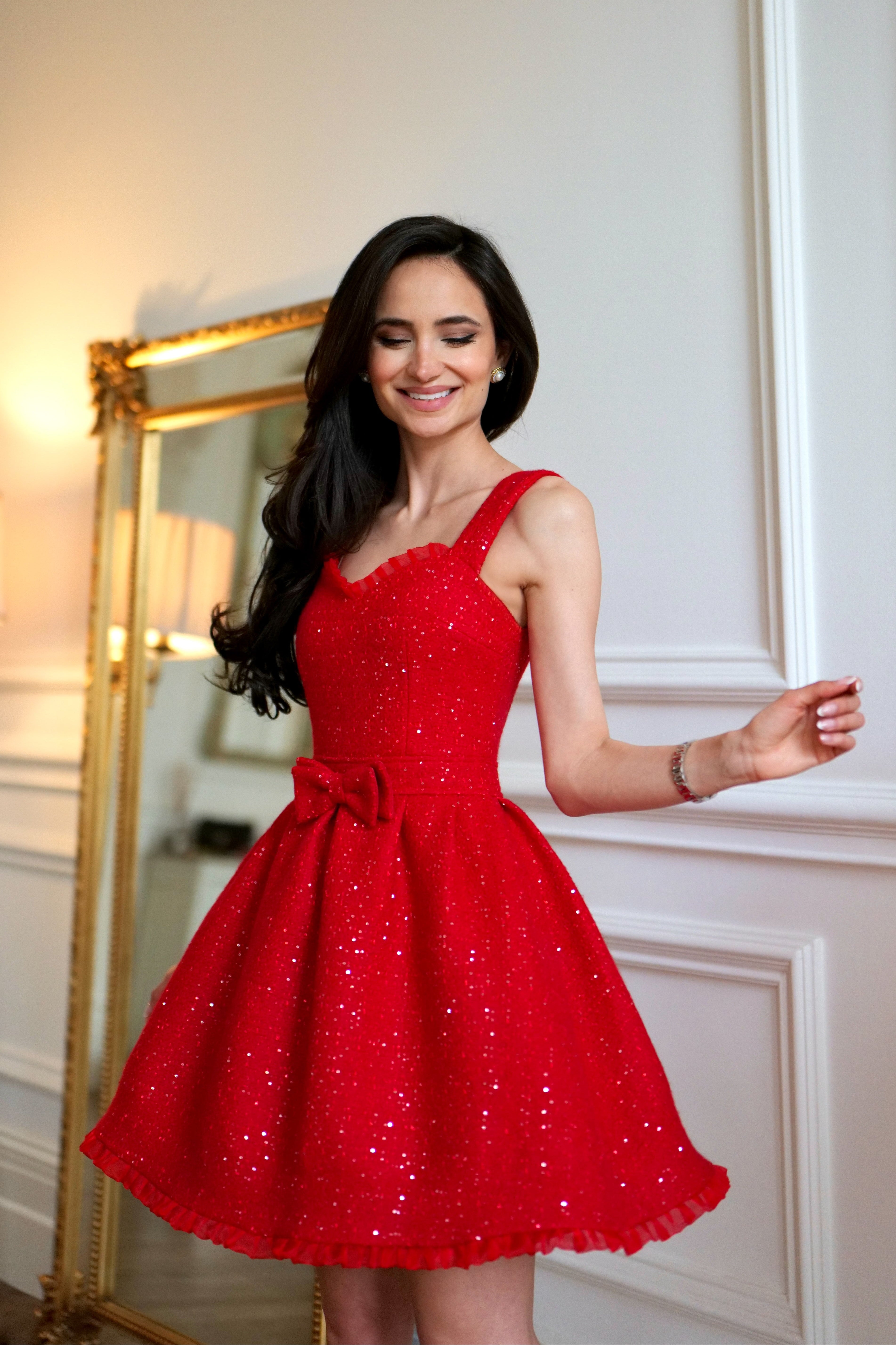 gracie mini dress red Gracie Red Off Shoulder Party Mini Dress - US 6