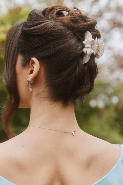 'Sweetie' Bow and Crystal Hair Claw Clip