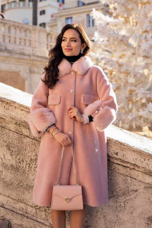 pink winter dress coat How to Style a Pink Winter Coat Different Ways