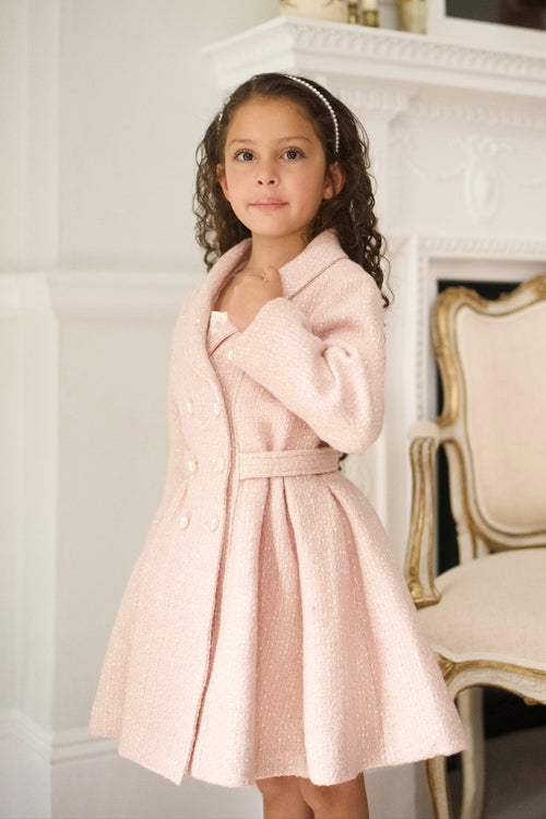 'Mini' 'Kennedy' Wool Coat in Rosa