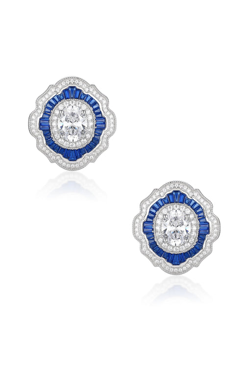 🎁 'Cleopatra' Art Deco Silver Earrings (100% off)