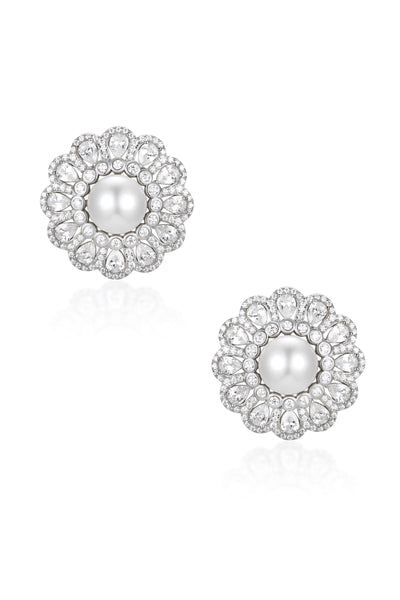 🎁 ‘Buckingham’ Freshwater Pearl Silver Statement Earrings (100% off)