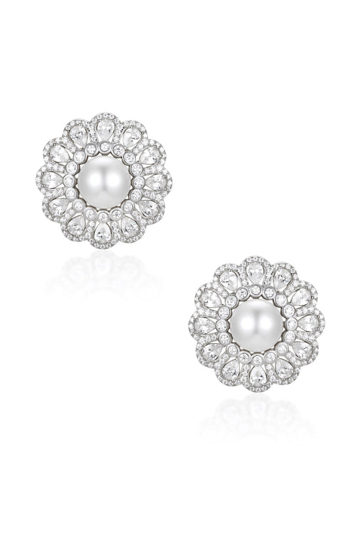 🎁 ‘Buckingham’ Freshwater Pearl Silver Statement Earrings (100% off)