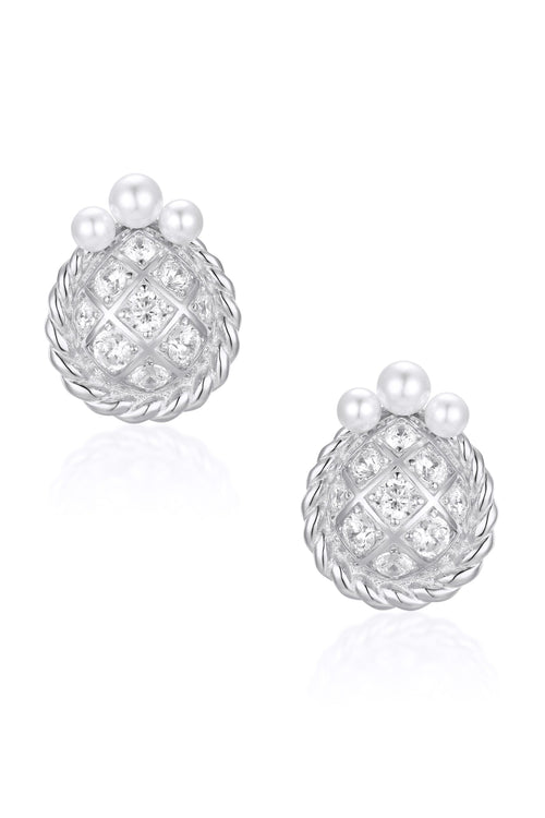 🎁 ‘Blenheim’ Freshwater Pearl Silver Earrings (100% off)