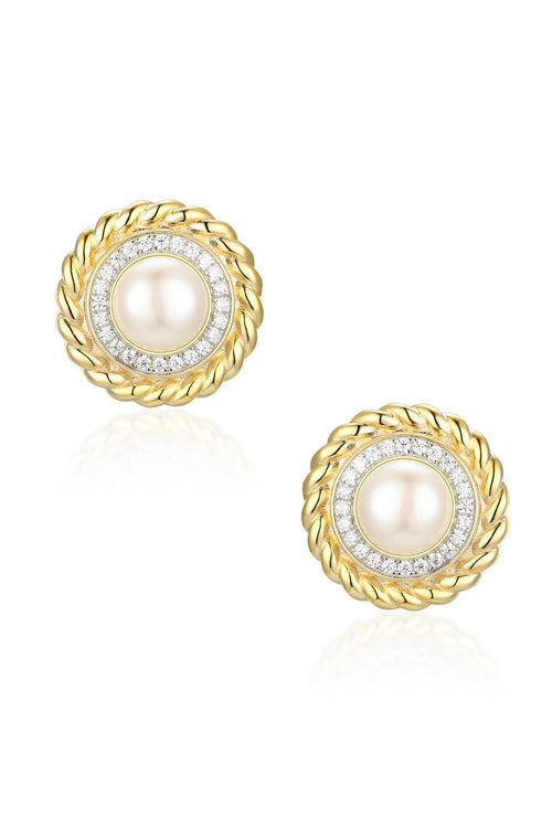 🎁 ‘Kensington’ Freshwater Pearl Gold-Plated Silver Earrings (100% off)