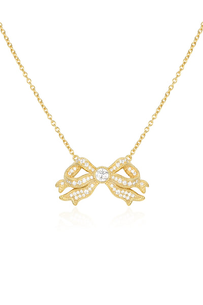 ‘Sissi’ Bow Gold Necklace