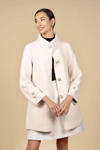 SS 'Eve' Wool Coat in Bianco