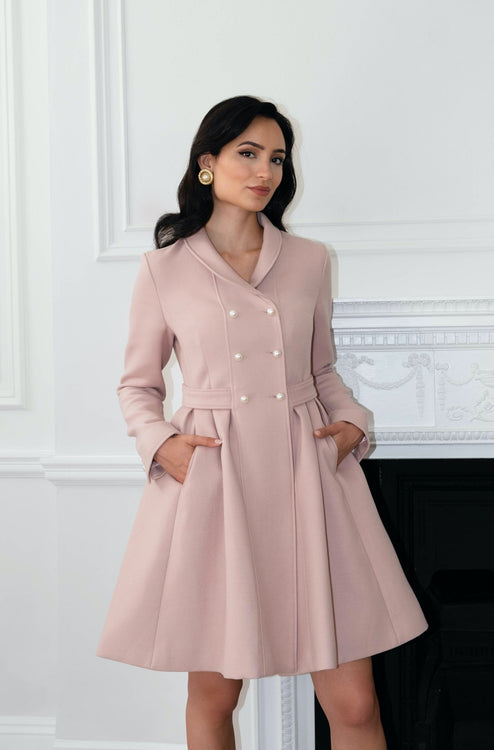 SS 'Kennedy' Wool Dress Coat in Rosa