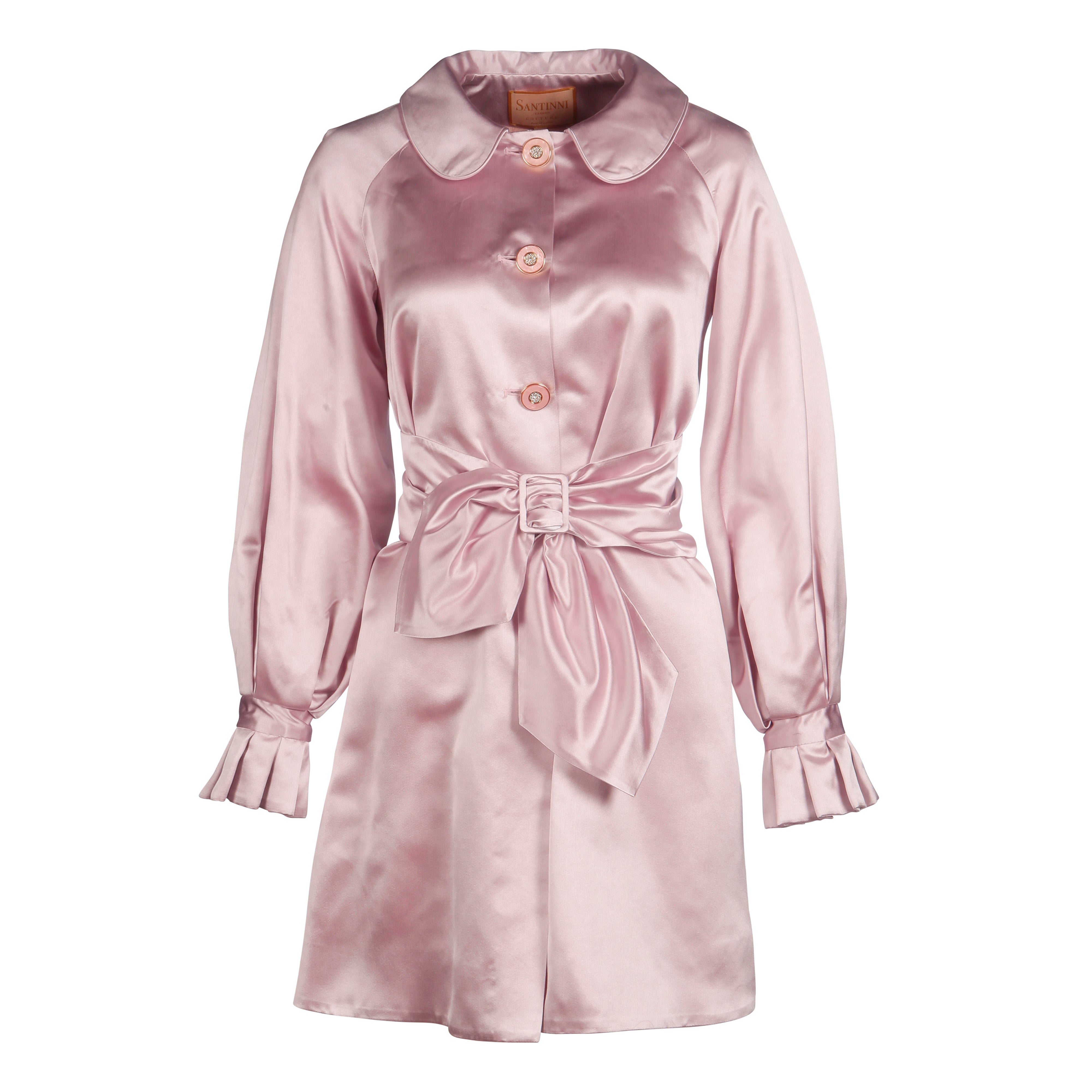 LIMITED EDITION 'Golightly' Silk Duchess Evening Coat in Rosa
