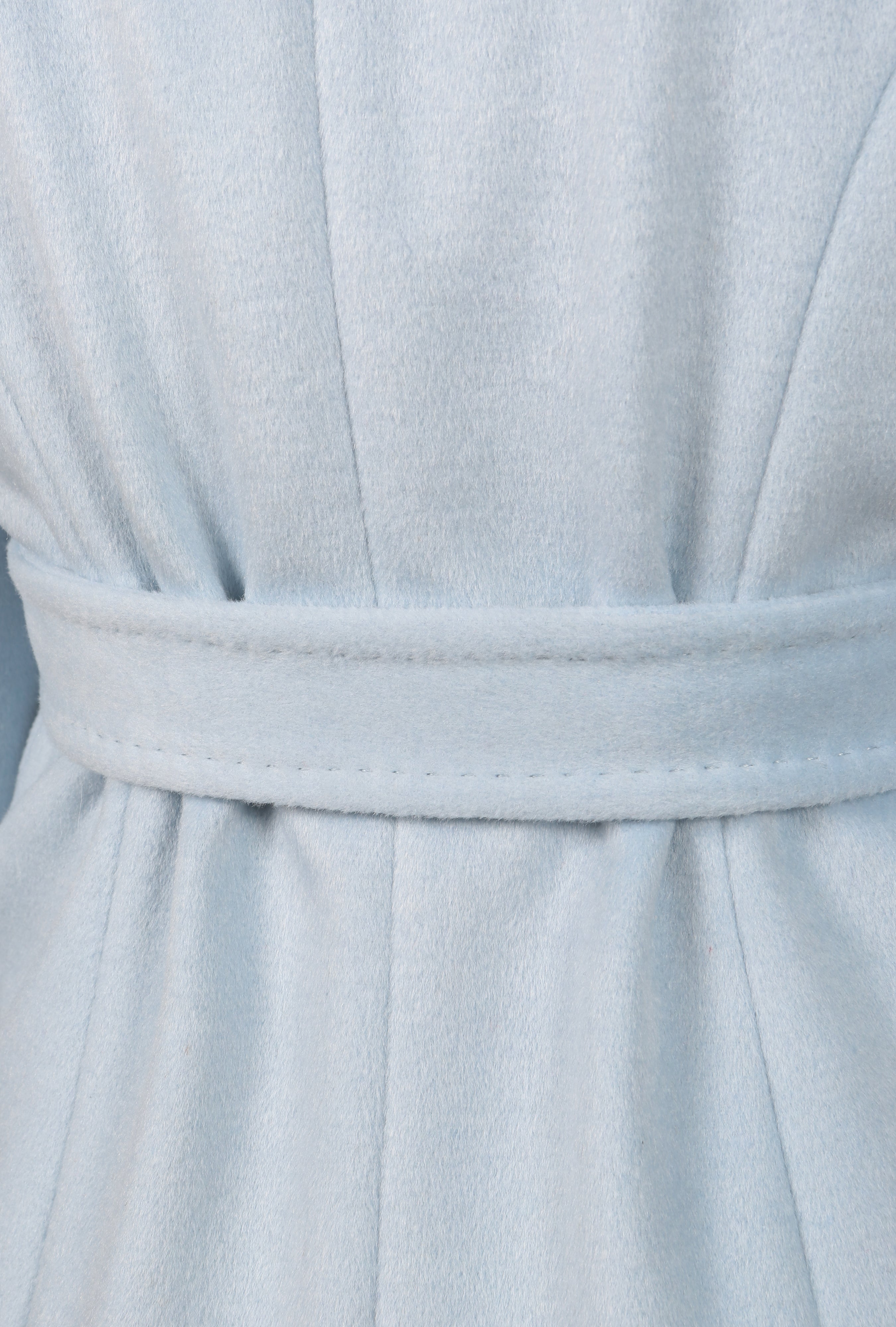 'Rear Window' Cashmere and Wool Coat in Blu