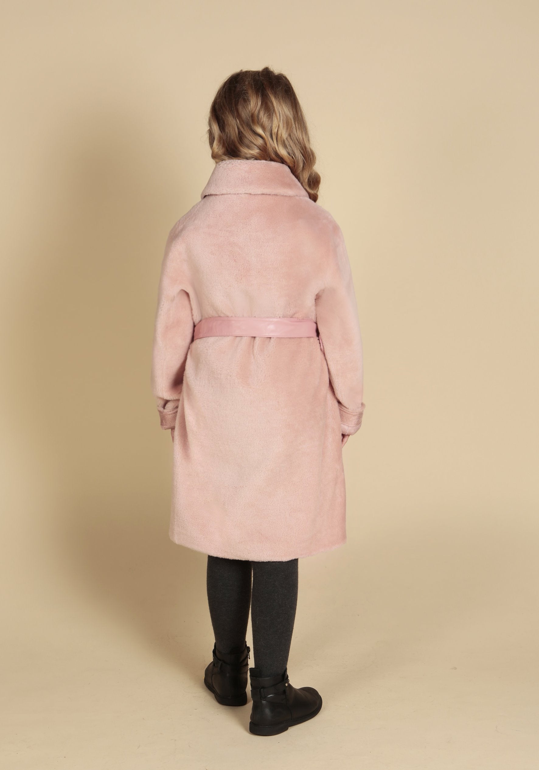 'Mini' 'Loren' Wool Coat in Rosa