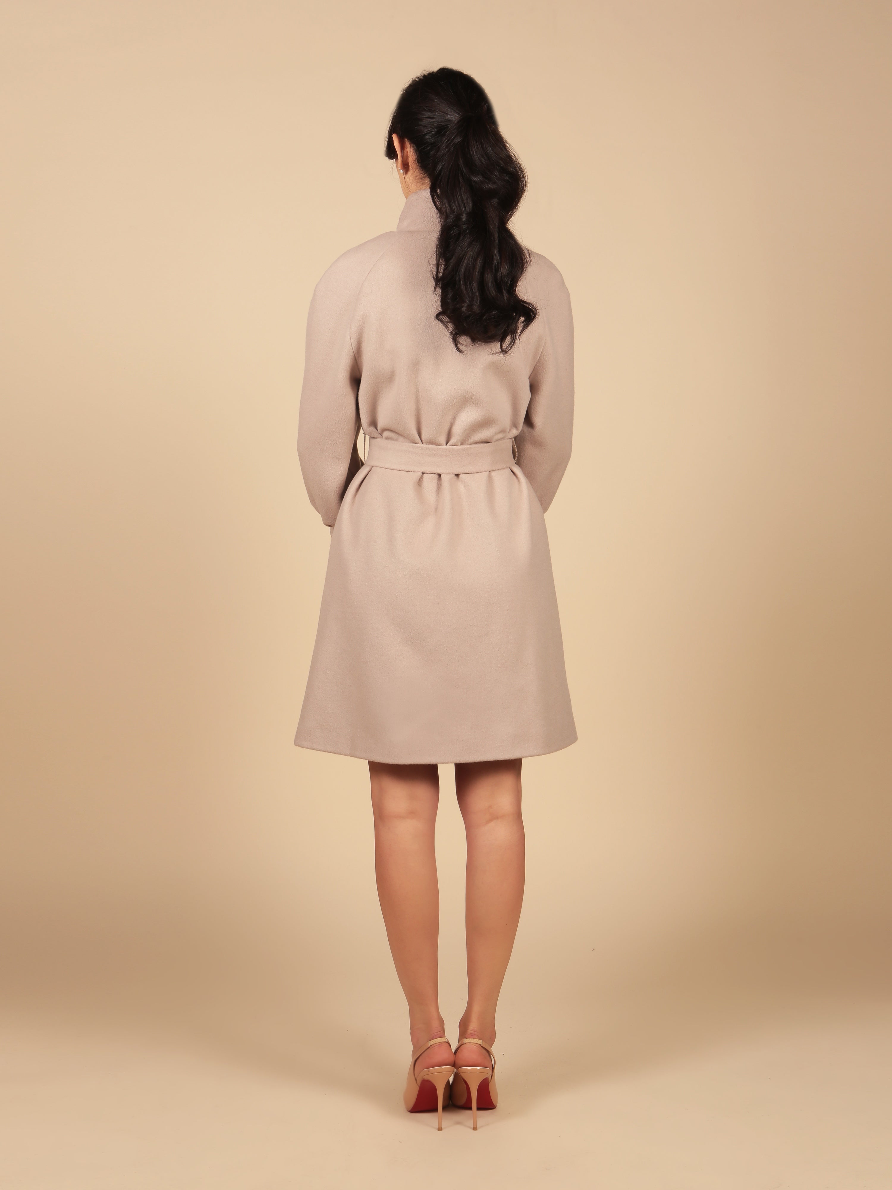 ‘Taylor' Cashmere and Wool Coat in Grigio
