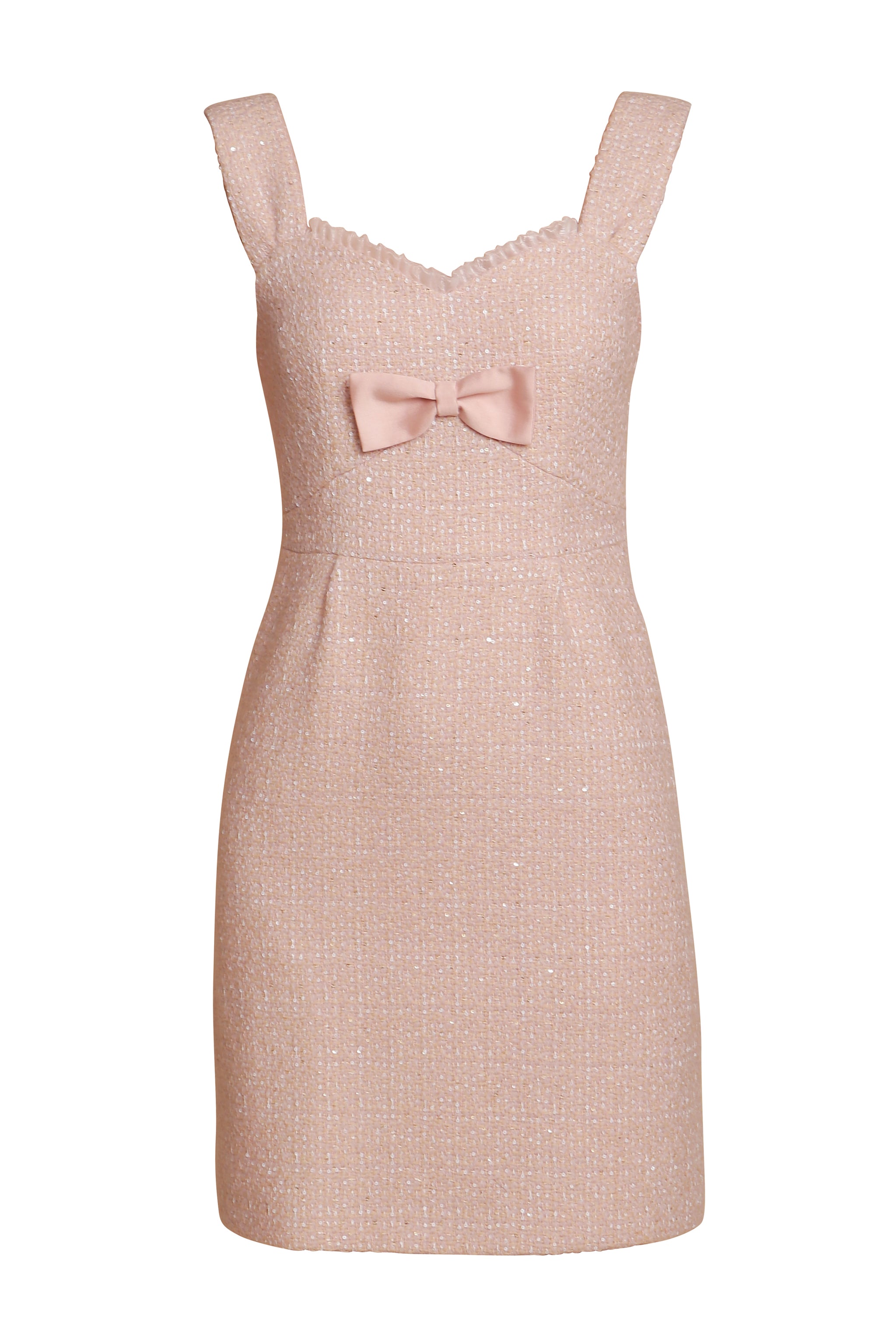 Jackie' Wool Tweed Dress in Rosa – Santinni